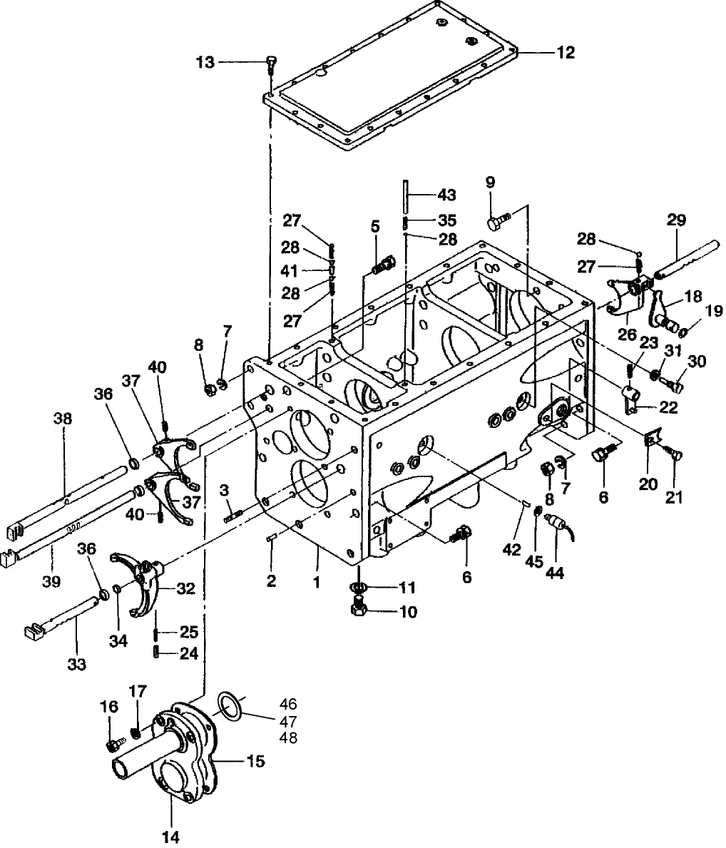 03.05 FRONT TRANSMISSION CASE & SHIFTER 12X12