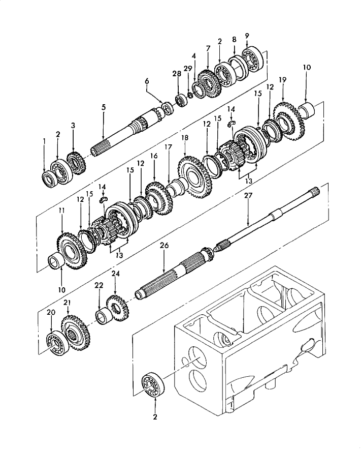 03.07 FRONT TRANSMISSION GEARS, UPPER 12X12