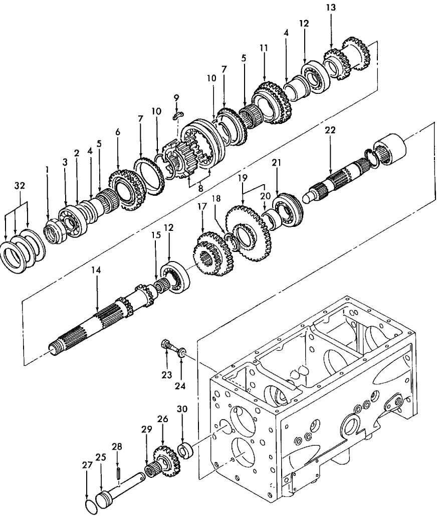 03.08 FRONT TRANSMISSION GEARS, LOWER 12X12