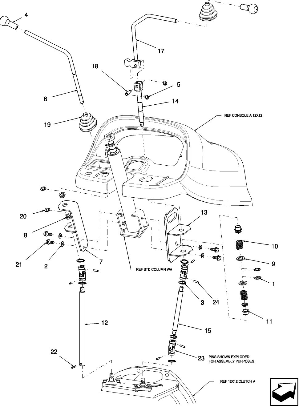 03.12 SHUTTLE/GEAR LEVER ASSEMBLY