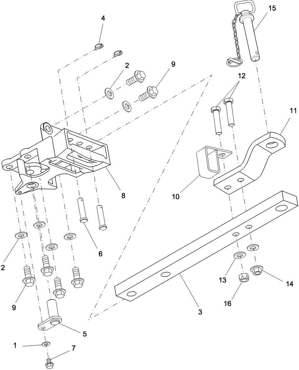 09.03 DELUXE DRAWBAR ASSEMBLY