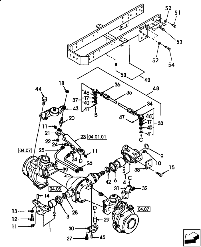 04.01 FRONT AXLE & STEERING W/FWD