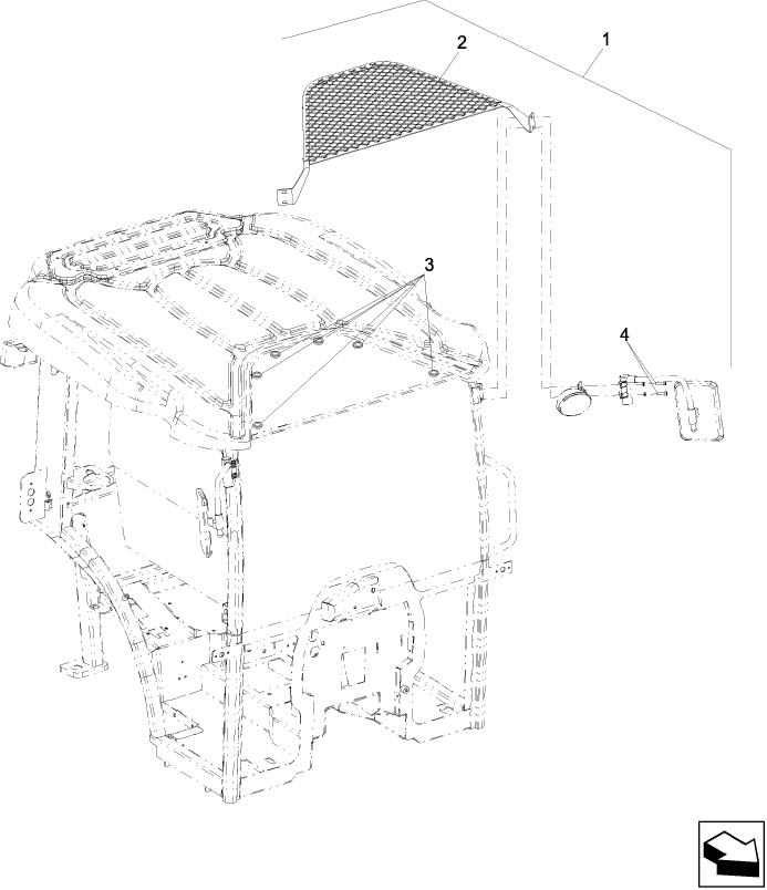 10.20 CAB ROOF SKYLIGHT BRUSH GUARD KIT  - 718002006