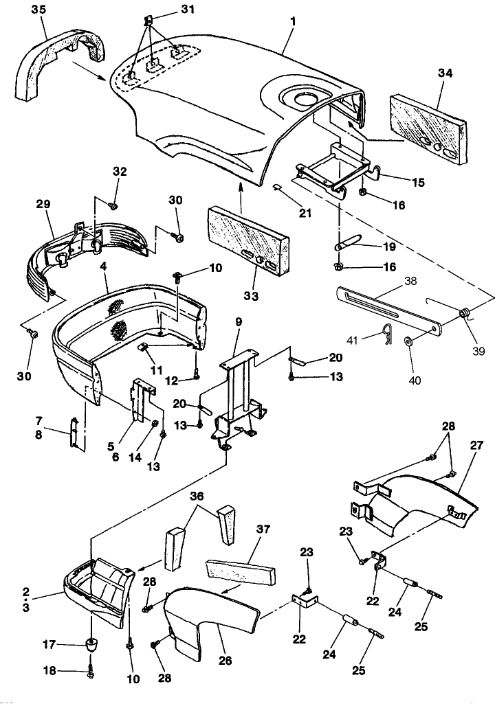 14B01 HOOD & RELATED PARTS