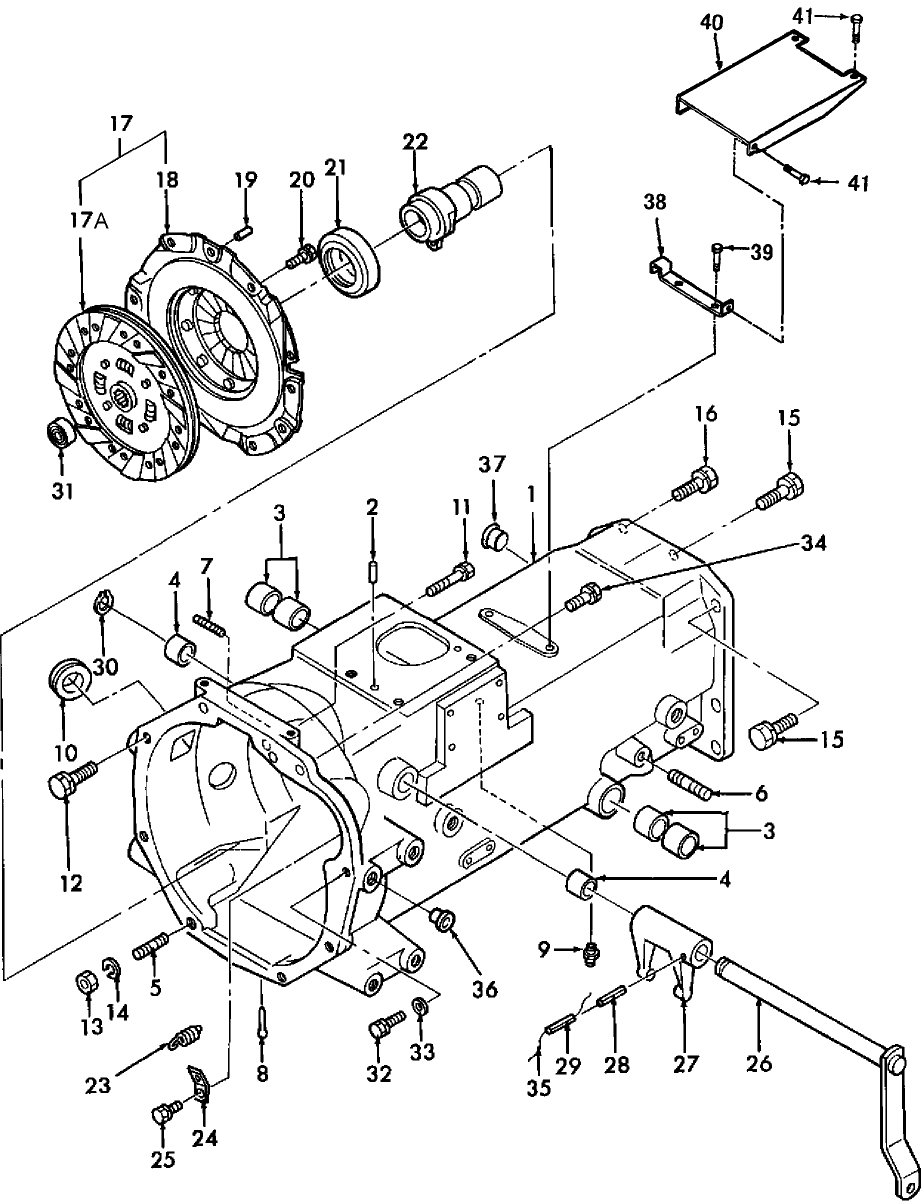 07A01 CLUTCH, CLUTCH CASE & TRANS. CASE, W/6 X 2 & W/9 X 3