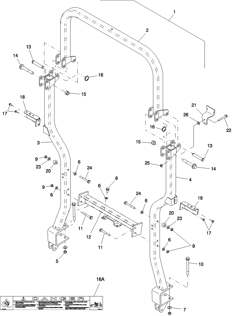 14C02 FOLDABLE ROLL BAR & RELATED PARTS