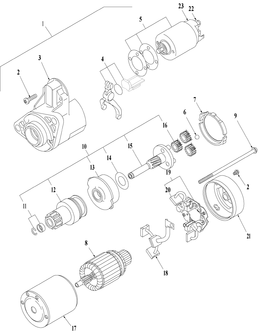 11D01 STARTING MOTOR