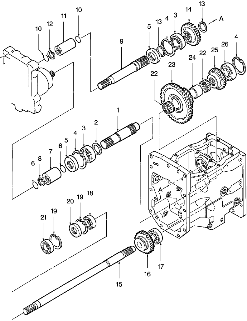 03.07 FRONT TRANSMISSION GEARS, W/HST