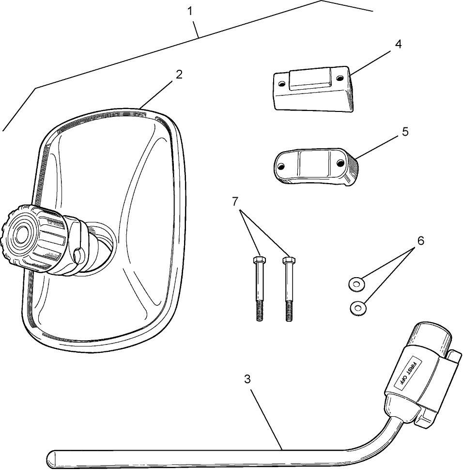 08.02.04 LH REAR VIEW MIRROR KIT - 718877016