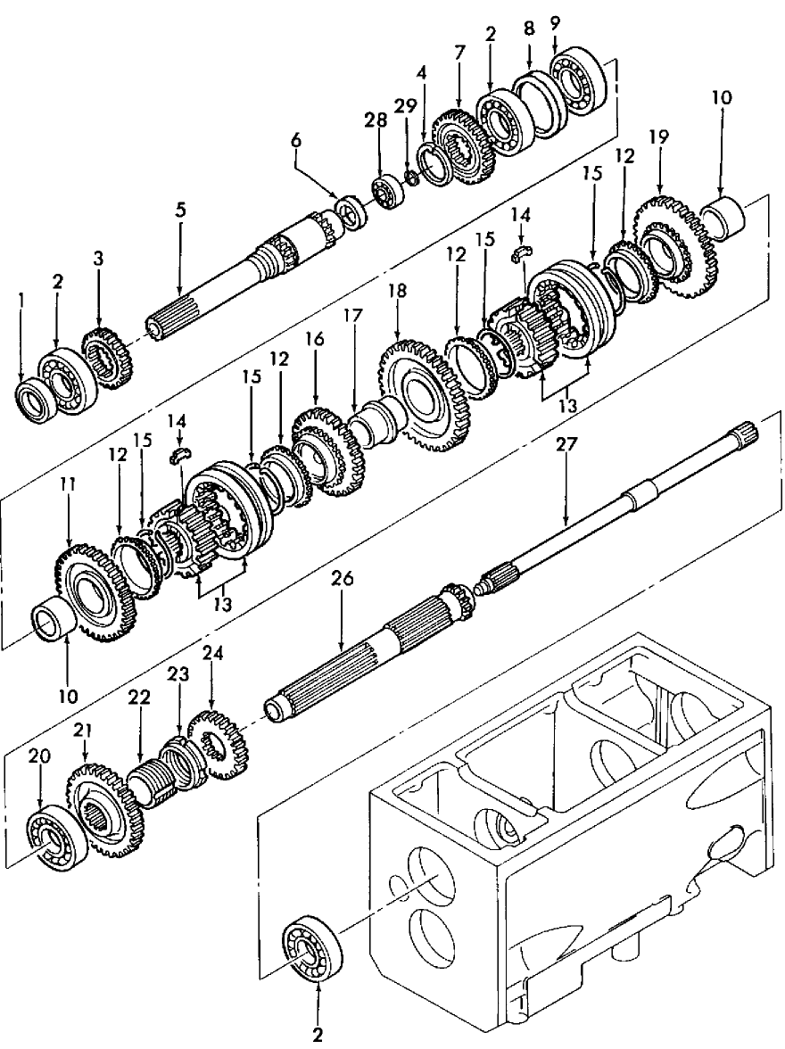 03.07 FRONT TRANSMISSION GEARS, UPPER 12X12