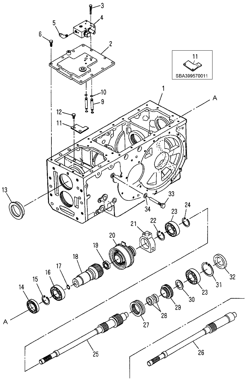 03.13 REAR TRANSMISSION PTO DRIVE, UPPER