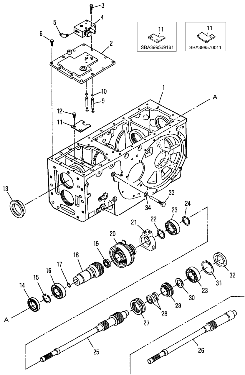 03.13 REAR TRANSMISSION PTO DRIVE, UPPER