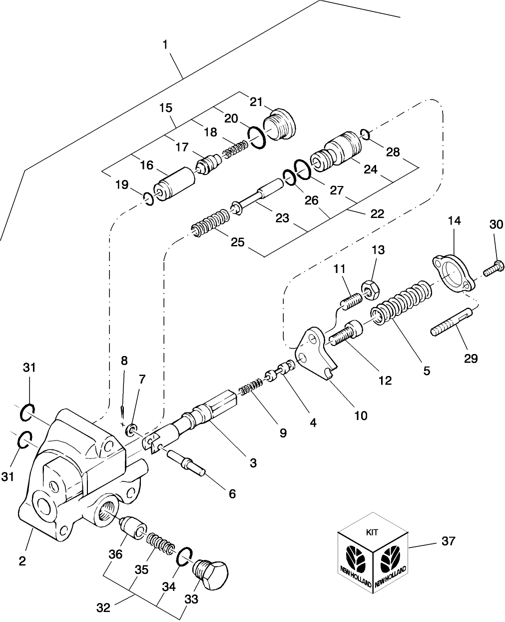 07.03.02 HPL CONTROL VALVE ASSEMBLY - SBA340016350 ON & ABOVE DRIVELINE SN 3M27631