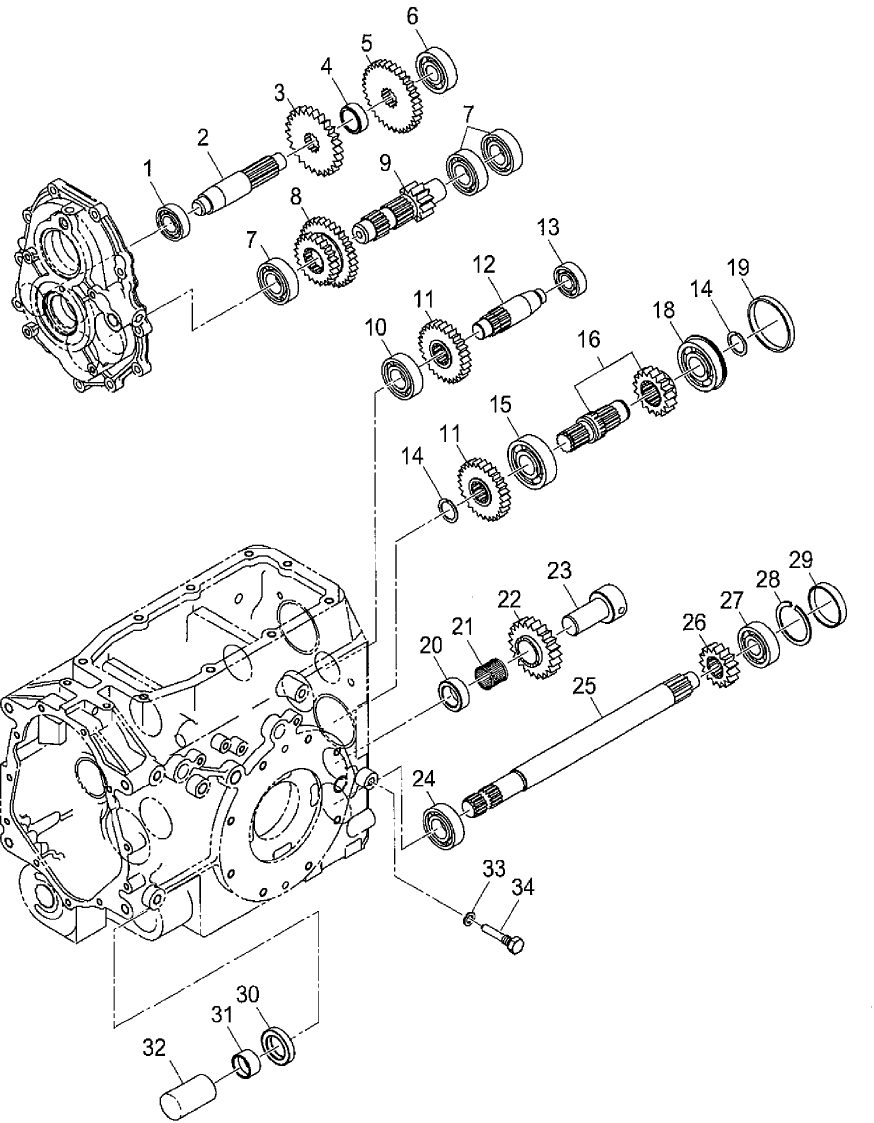 03.07 MID PTO GEARS 4WD, W/ HST