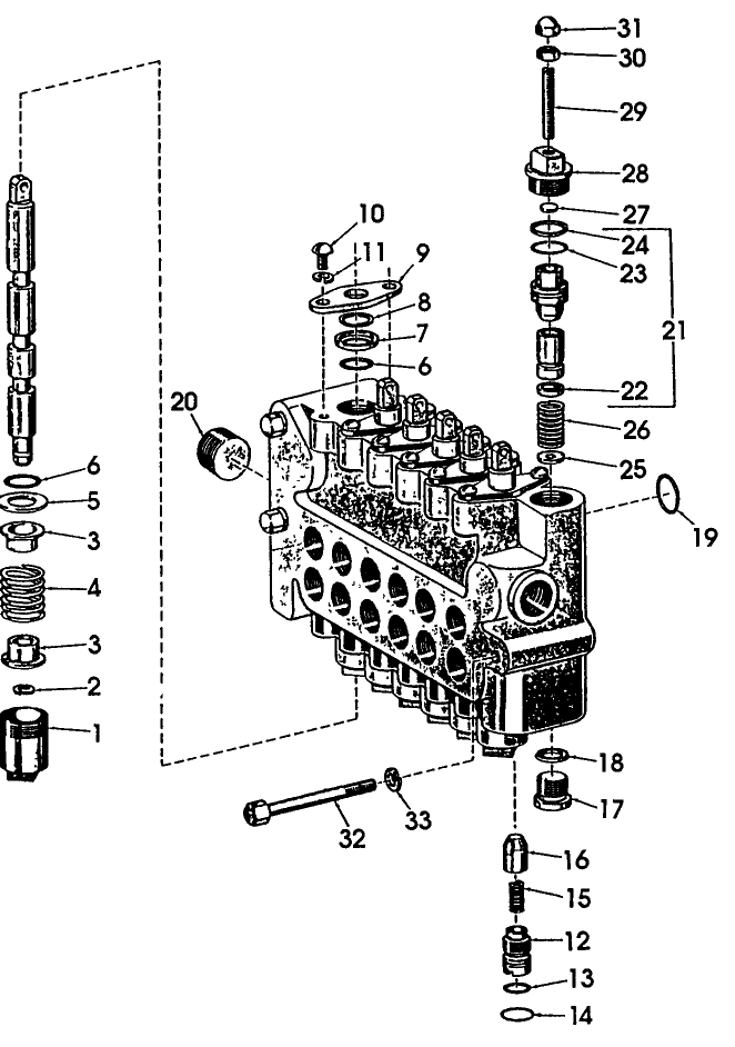 015 CONTROL VALVE FOR C-8, SIX PLUNGER - 1103