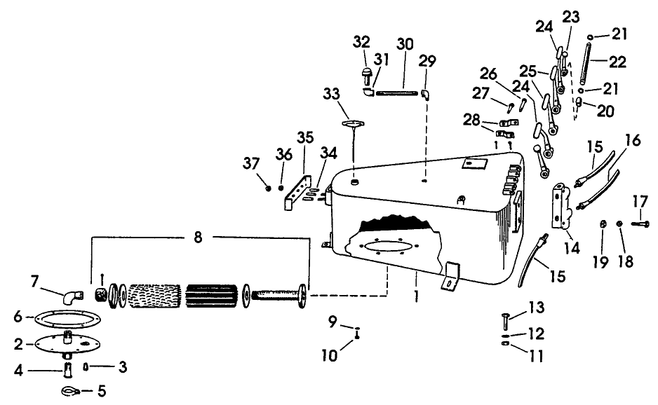 028 TANK ASSEMBLY & RELATED PARTS - 54C