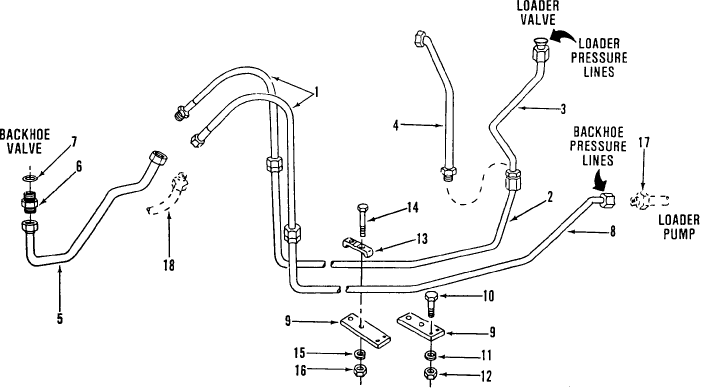 029 HYDRAULIC LINE KITS - 19-642,19-644 W/3550 TRACTOR