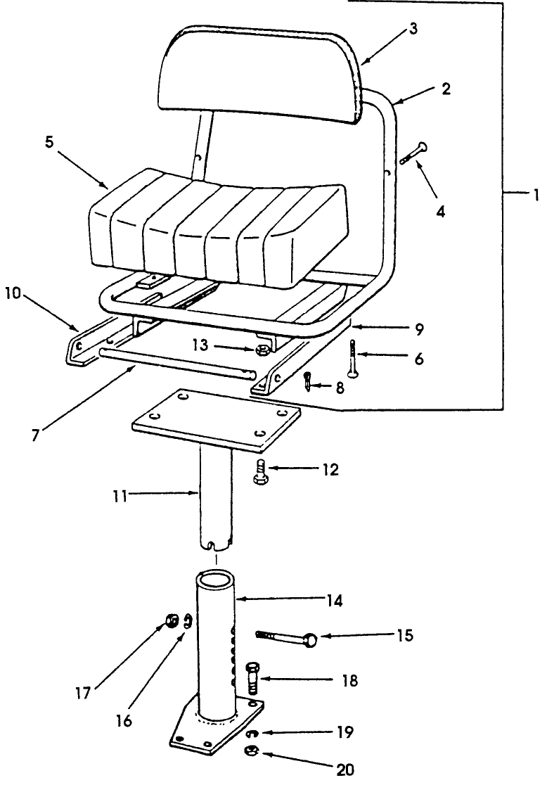 008 BACKHOE SEAT KIT - 19-621