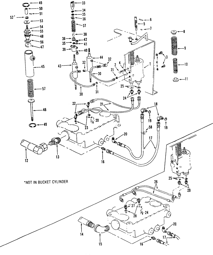 009 HYDRAULIC CONTROL LINES & RELATED PARTS W/AUTO DIG - 19-480, 19-481,19-482,19-552,19-637,19-716