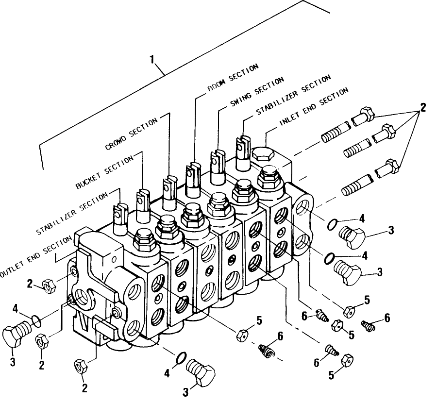 051 CONTROL VALVE ASSEMBLY GROUP, CONTROL VALVE, RESTRICTORS, PLUGS & STUDS, USED ON & ASN 740037