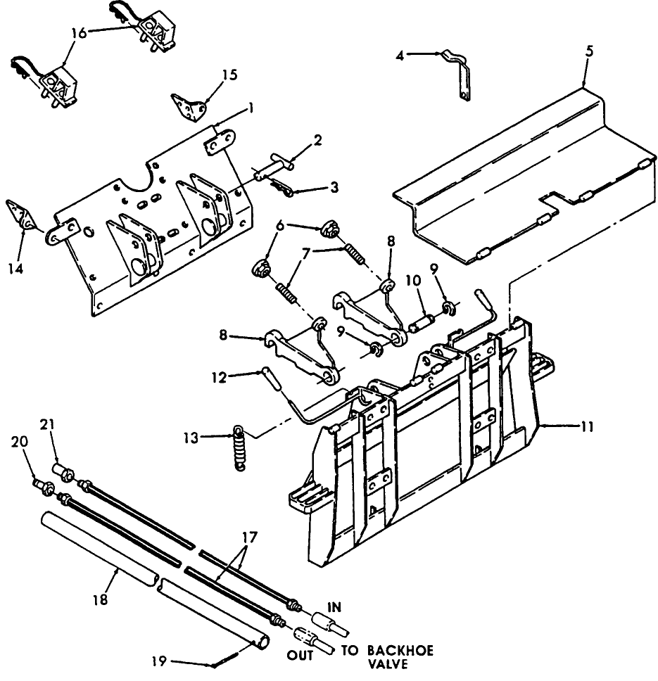 033 BACKHOE ATTACHMENT MOUNTING KIT, L550 SERIES, BH-114 & BH-124