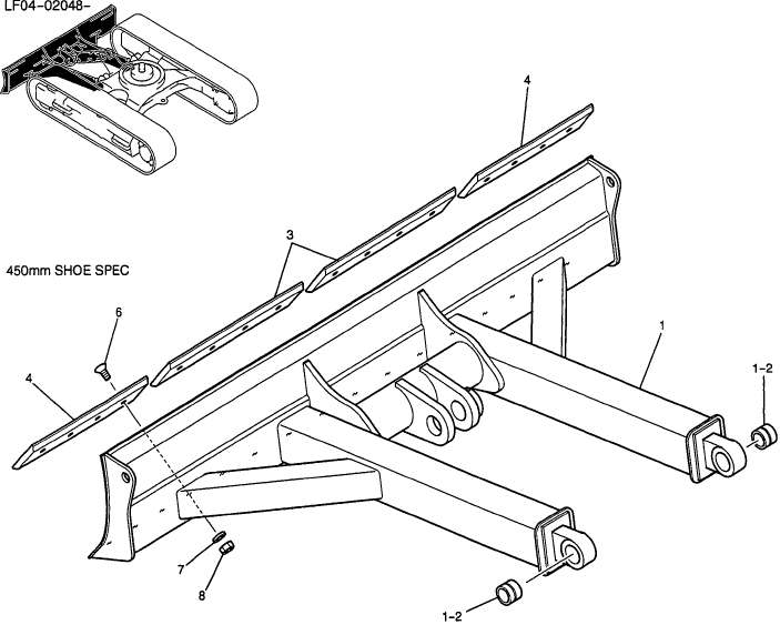 02-014 DOZER ASSY (BOLT-ON CUTTING EDGE TYPE)