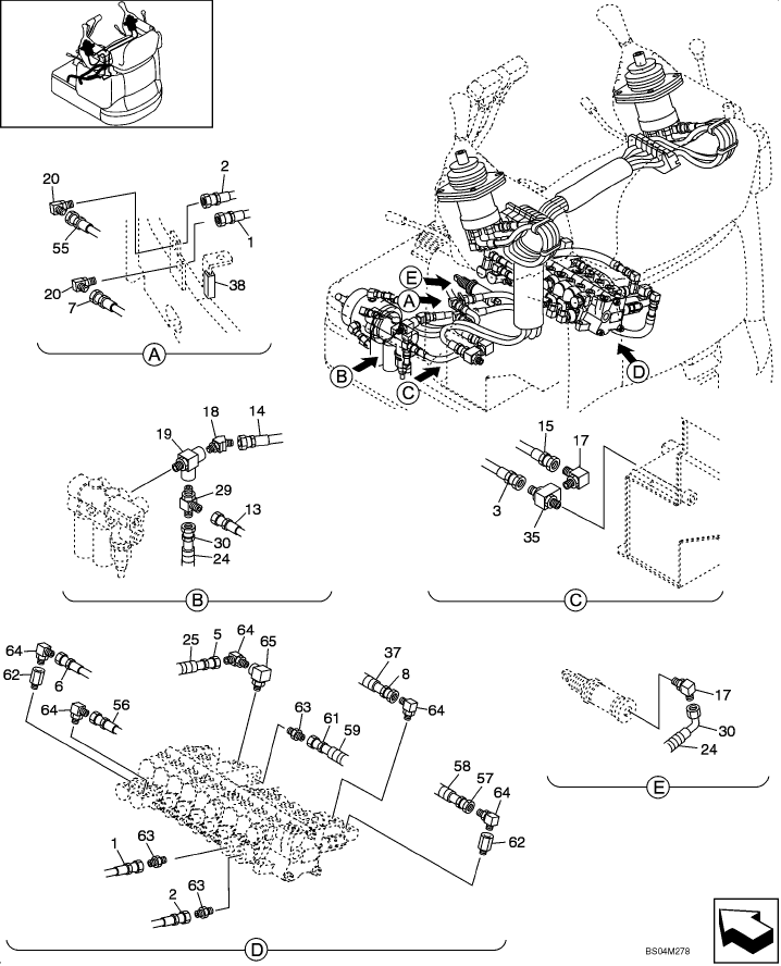 08-07(00) HYDRAULICS - PILOT CONTROL LINES, REMOTE CONTROL (B)