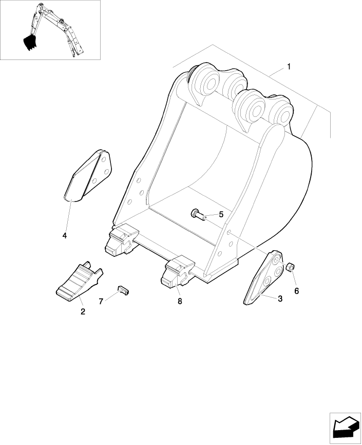 5.0100(01) BUCKET - (L=250MM)