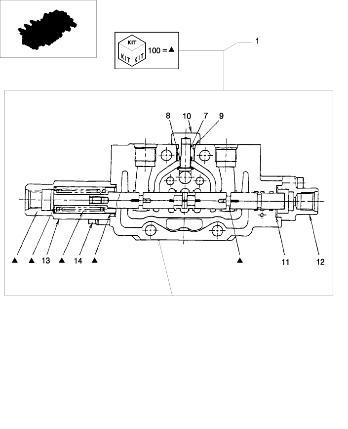 1.050(05) HYDRAULIC CONTROL VALVE - COMPONENTS