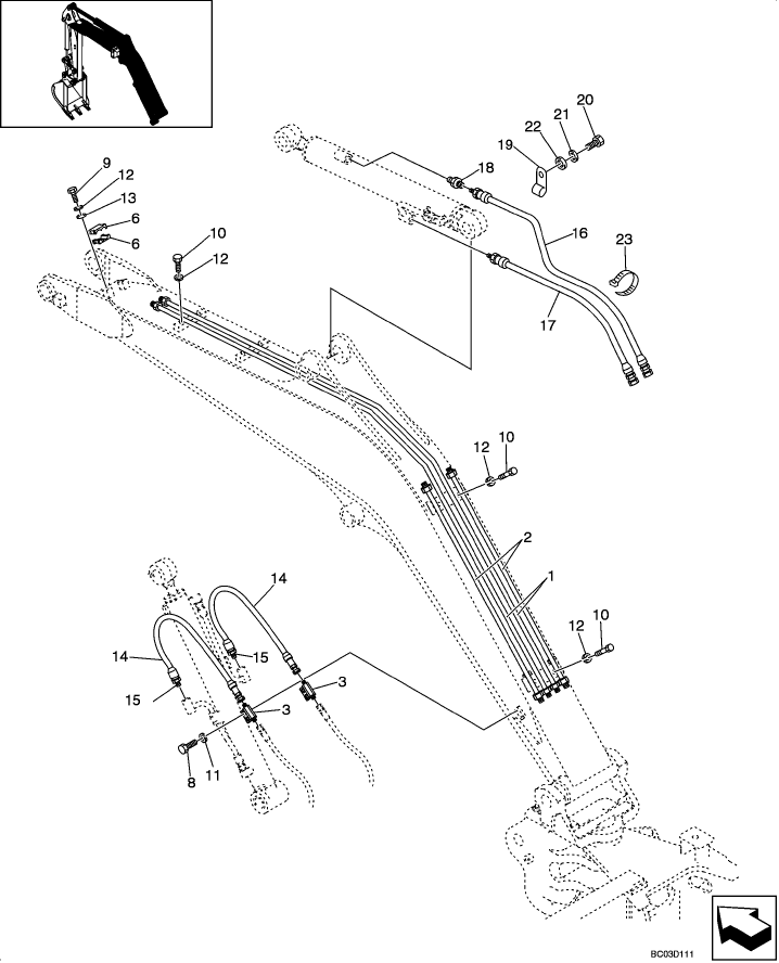 08-17(00) HYDRAULIC LINES - BOOM