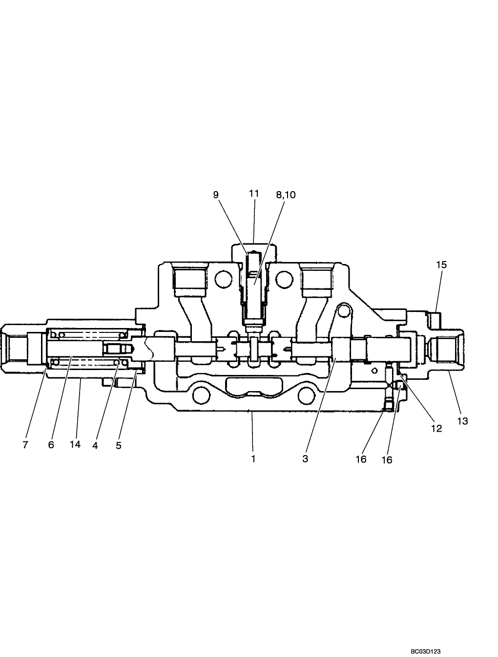 08-43(00) VALVE ASSY - TRAVEL CONTROL RIGHT HAND