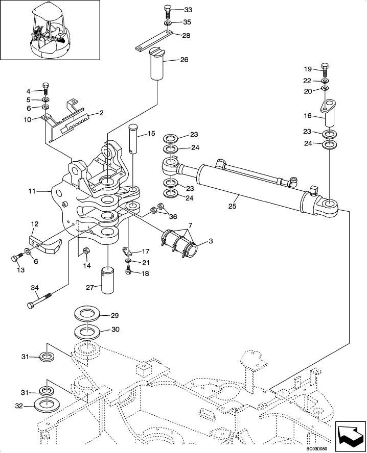 09-06(00) BRACKET ASSY - SWING, CAB (NIBBLER & BREAKER)