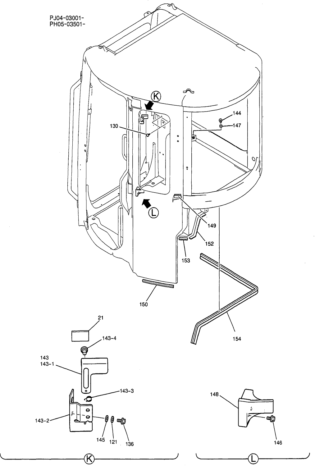 05-012 CAB ASSEMBLY (COOLER) P/N PW02C01265F1