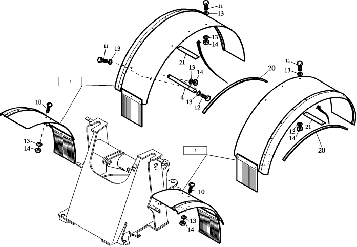 01.680(2991454000) WHEEL COVER INSTALLATION (FENDER)