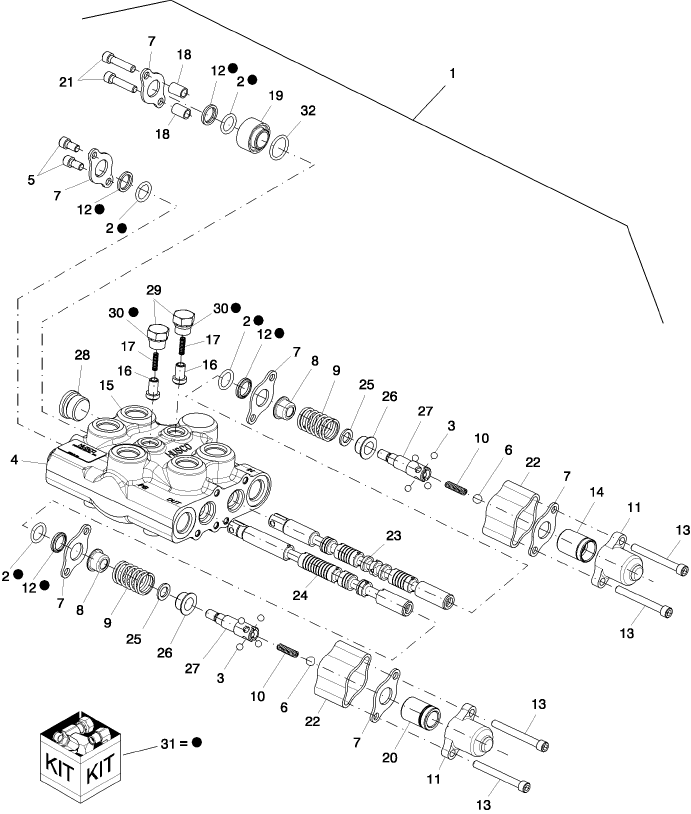 008 MID-MOUNT HYDRAULIC CONTROL VALVE