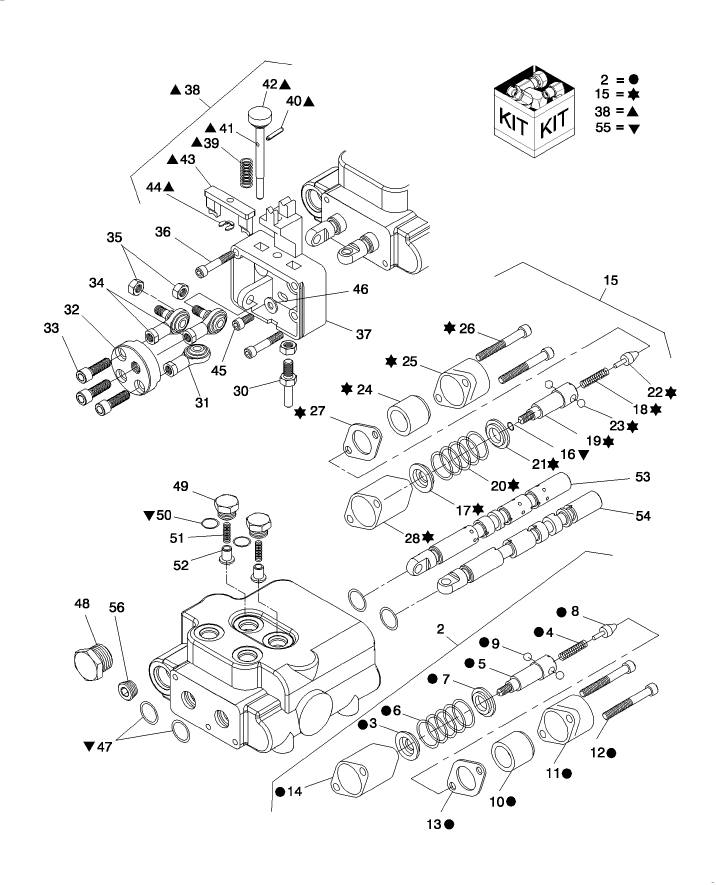 007.02 MID-MOUNT HYDRAULIC CONTROL VALVE - 87571203