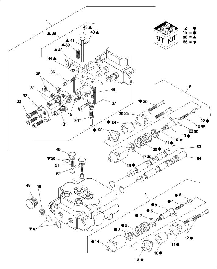 006.01 MID-MOUNT HYDRAULIC CONTROL VALVE - 86403581