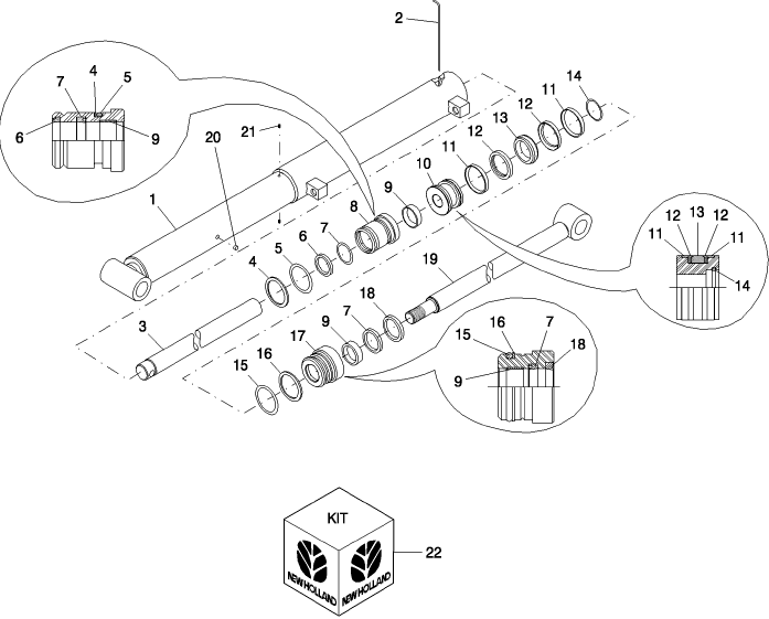 011 BUCKET CYLINDER, MSL, 86582442 ( MI )