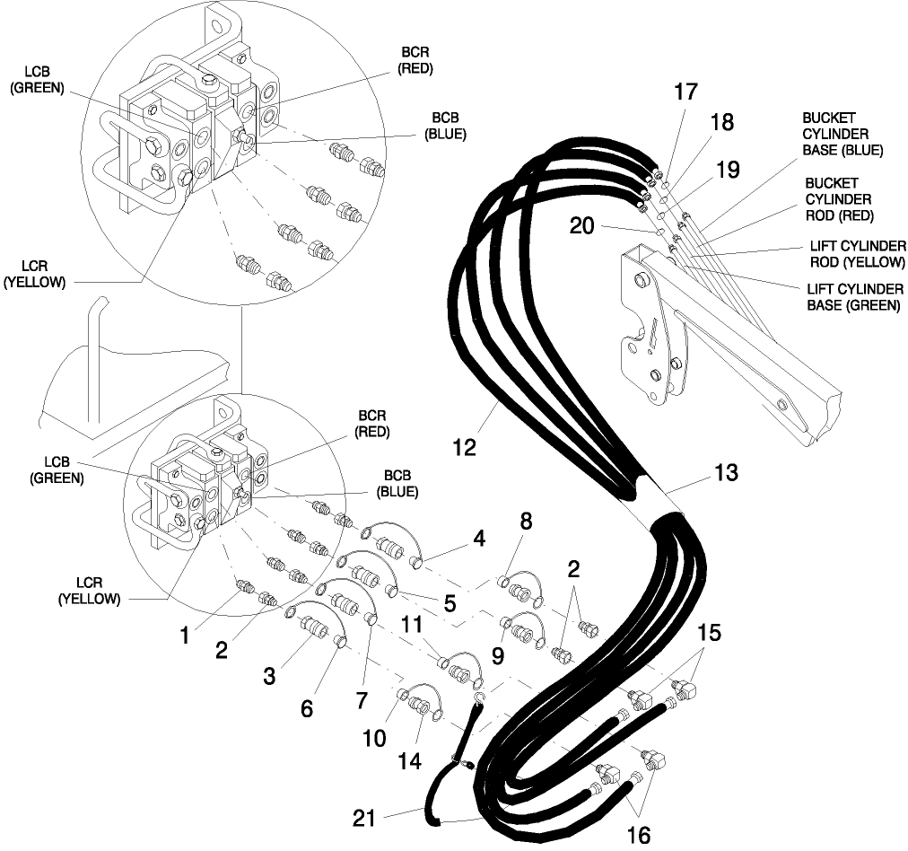 014 PLUMBING KIT WITH MID-MOUNTED REMOTE VALVE