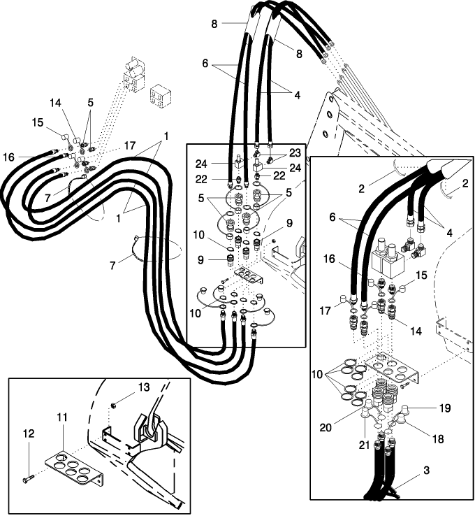 08 -02 HYDRAULICS - MECHANICAL SELF LEVELING (MSL) HOSE KIT