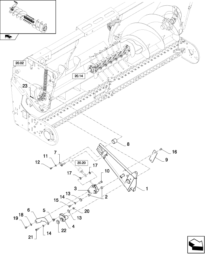 20.19(01) REEL WITH RETRACTABLE FINGERS, REVERSE SYSTEM