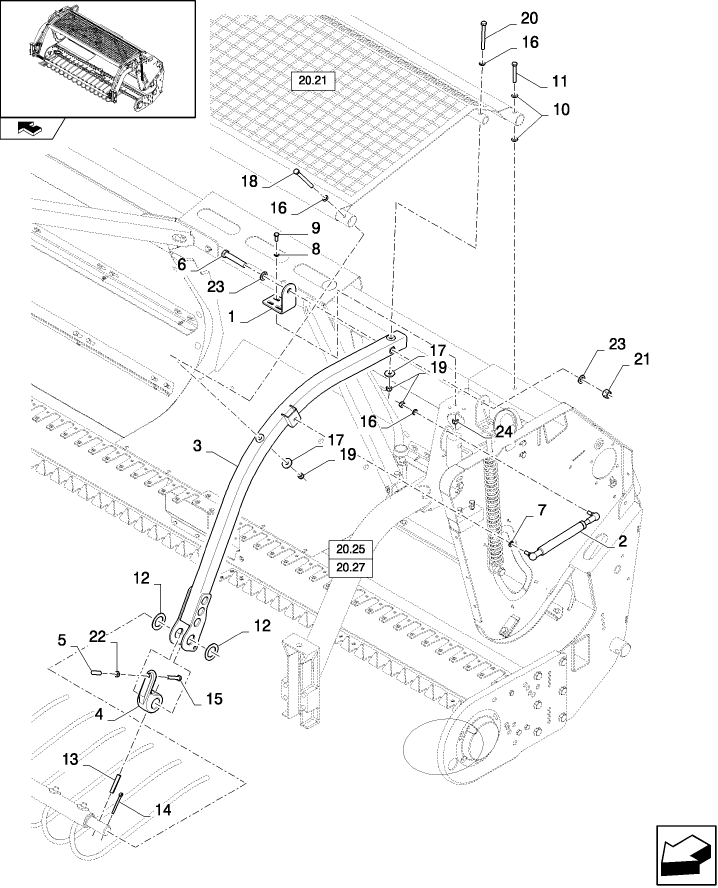 20.22(01) WINDGUARD, HYDRAULIC LIFT ARM, LH