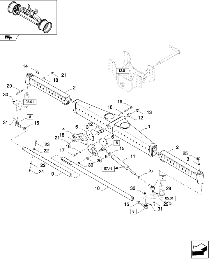 05.02(01) ADJUSTABLE STEERING AXLE