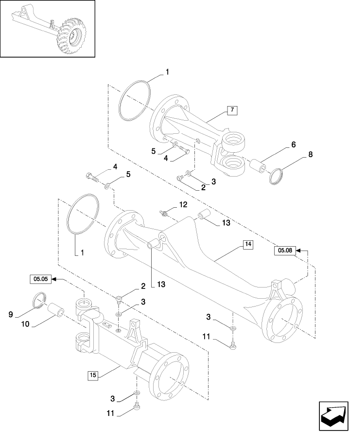 05.06(01) MECHANICAL 4-WHEEL DRIVE, AXLE