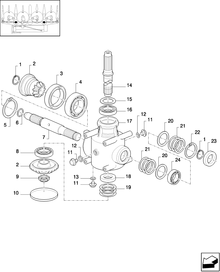 20.133(01) GEARBOX, FEEDER ROLLER