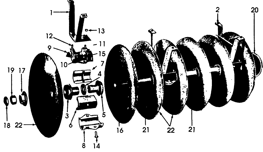 026 DISC & BEARING ASSEMBLY, PULL TYPE, H-SERIES - 11-153 THRU 11-167