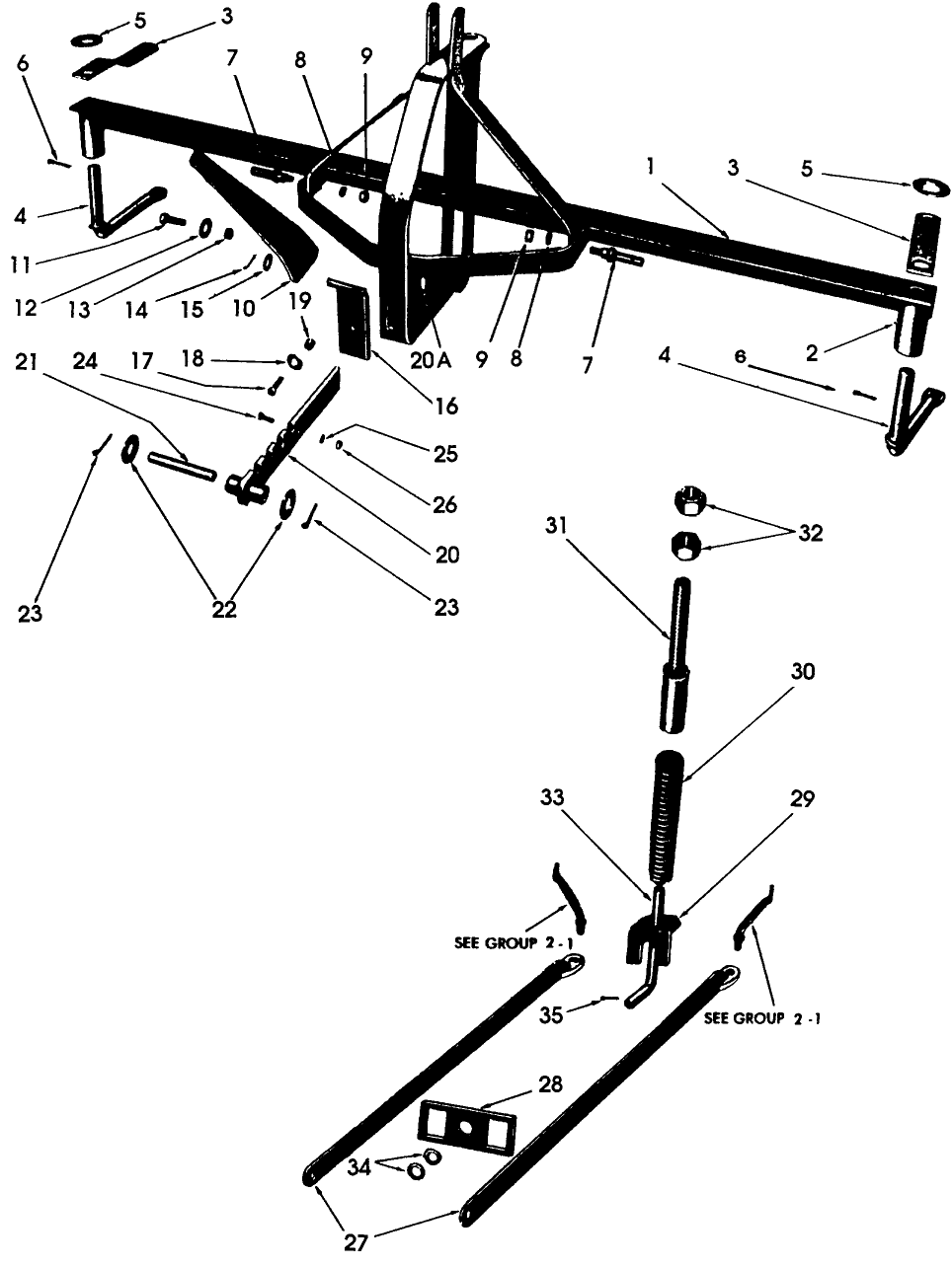 001 LIFT FRAME ASSEMBLY, A-SERIES, LIFT TYPE, SINGLE DISC - 11-1,11-2,11-3