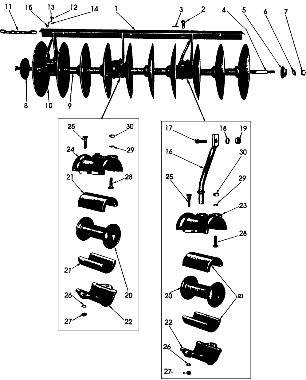 019 GANG ASSEMBLIES, A-SERIES, LIFT TYPE, SINGLE DISC - 11-1,11-2,11-3