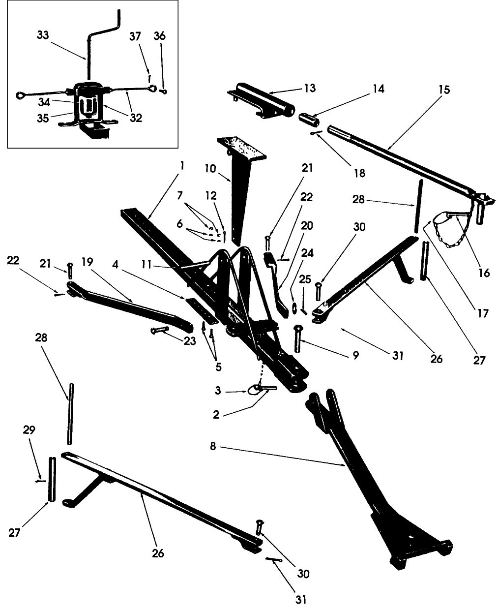 002 HITCH & LEVER ANGLING ASSEMBLIES, B-SERIES - 11-5,11-6,11-7,11-8