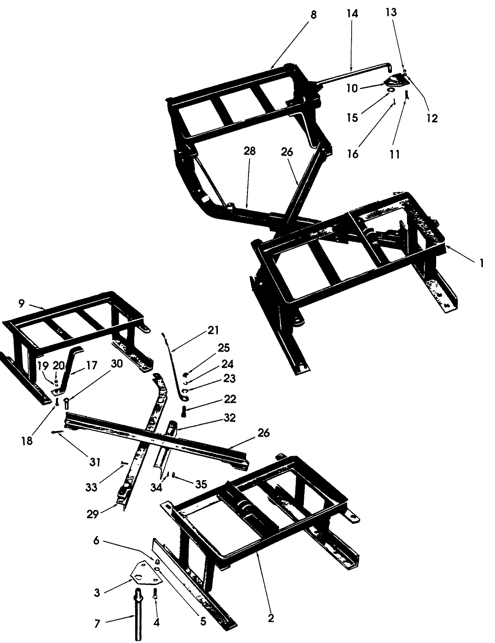 003 GANG FRAME ASSEMBLIES, B-SERIES - 11-5,11-6,11-7,11-8